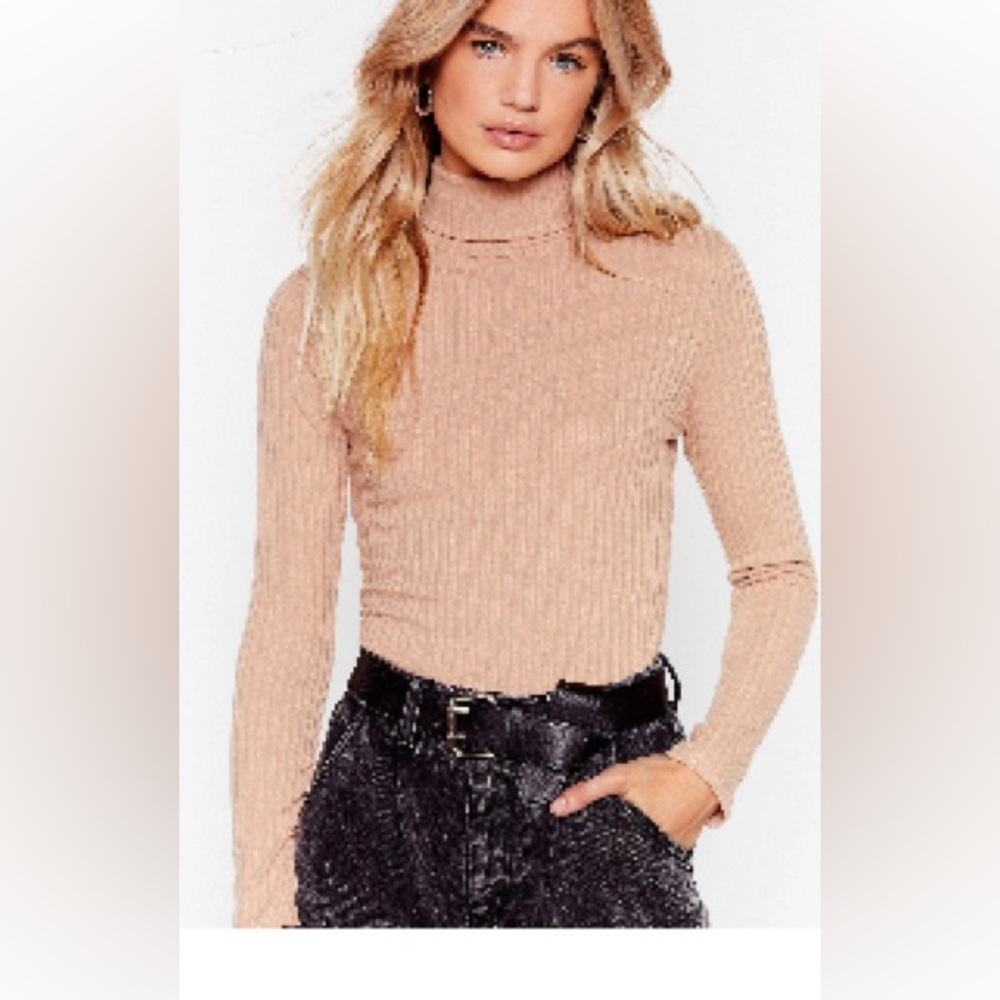 Tan turtleneck